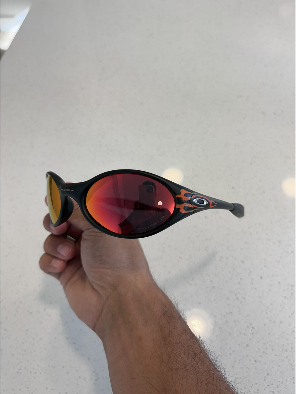 Red Flame Reflective Sunglasses